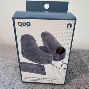 Quo Beauty Inflatable Neck Support Pillow - Gray